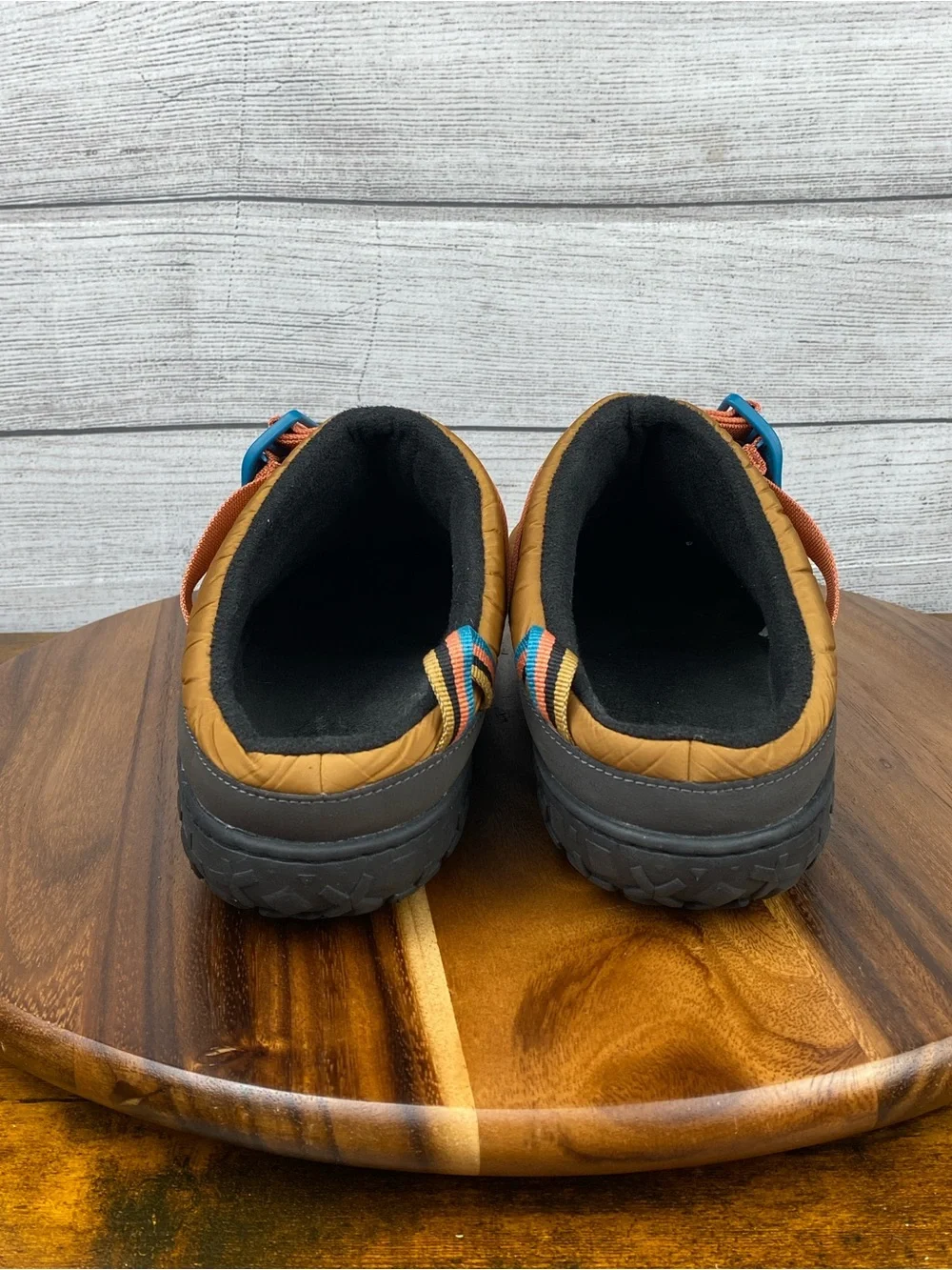 Chaco Ramble Puff Clog Retro Camel Brown Cozy Slip On Shoe Men’s Size 12